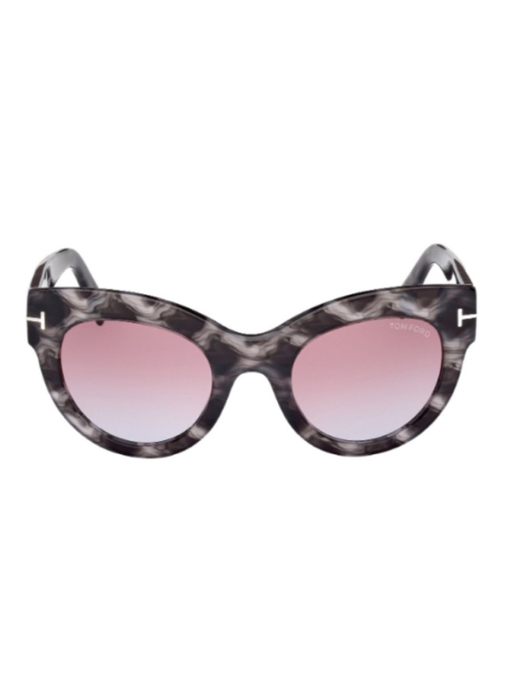 Tom Ford Eyewear Cat-Eye Frame black havana/ purpke blue lense 51mm Sunglasses - Picture 3 of 3